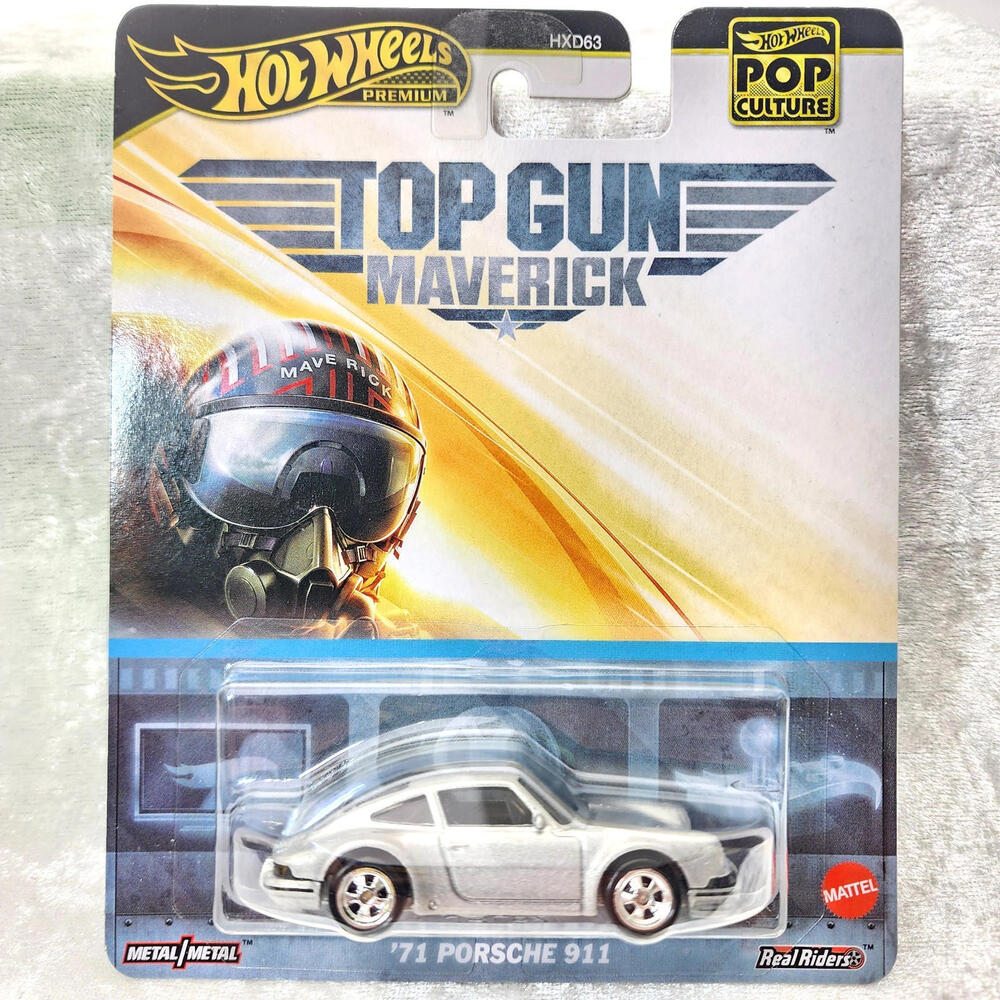 Hot Wheels 1971 Porsche 911 Silver "Top Gun Maverick" Pete Mitchell, Tom Cruise